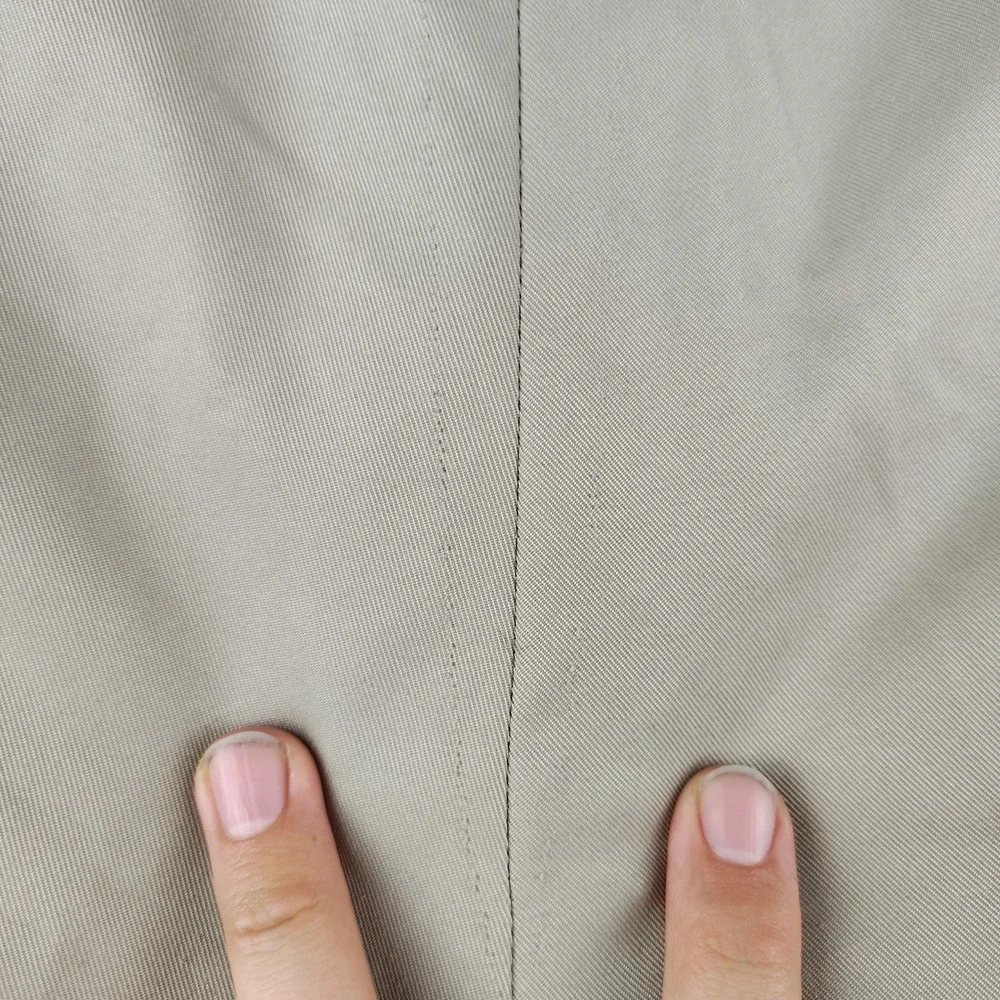 Berle Mens Pleated Chino Pants Khaki Tan Cuffed Twill Trousers 37x27.5